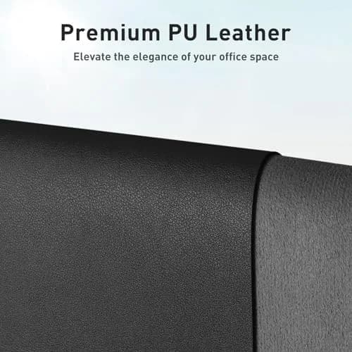 Non-Slip Waterproof PU Leather Desk Pad Protector – 23.6 x 13.7 Inches, Black
