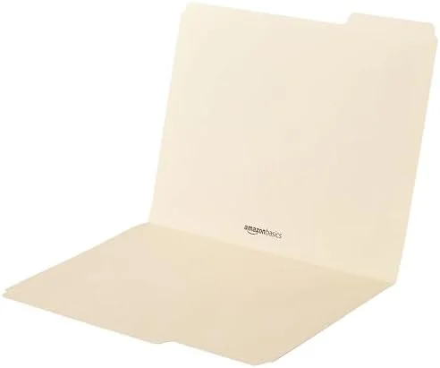 Sturdy Manila File Folders with Reinforced Tabs for Letter Size Documents - 100 Count