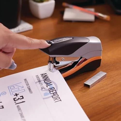 Compact 40‑Sheet Stapler with Jam‑Free Soft‑Grip Design